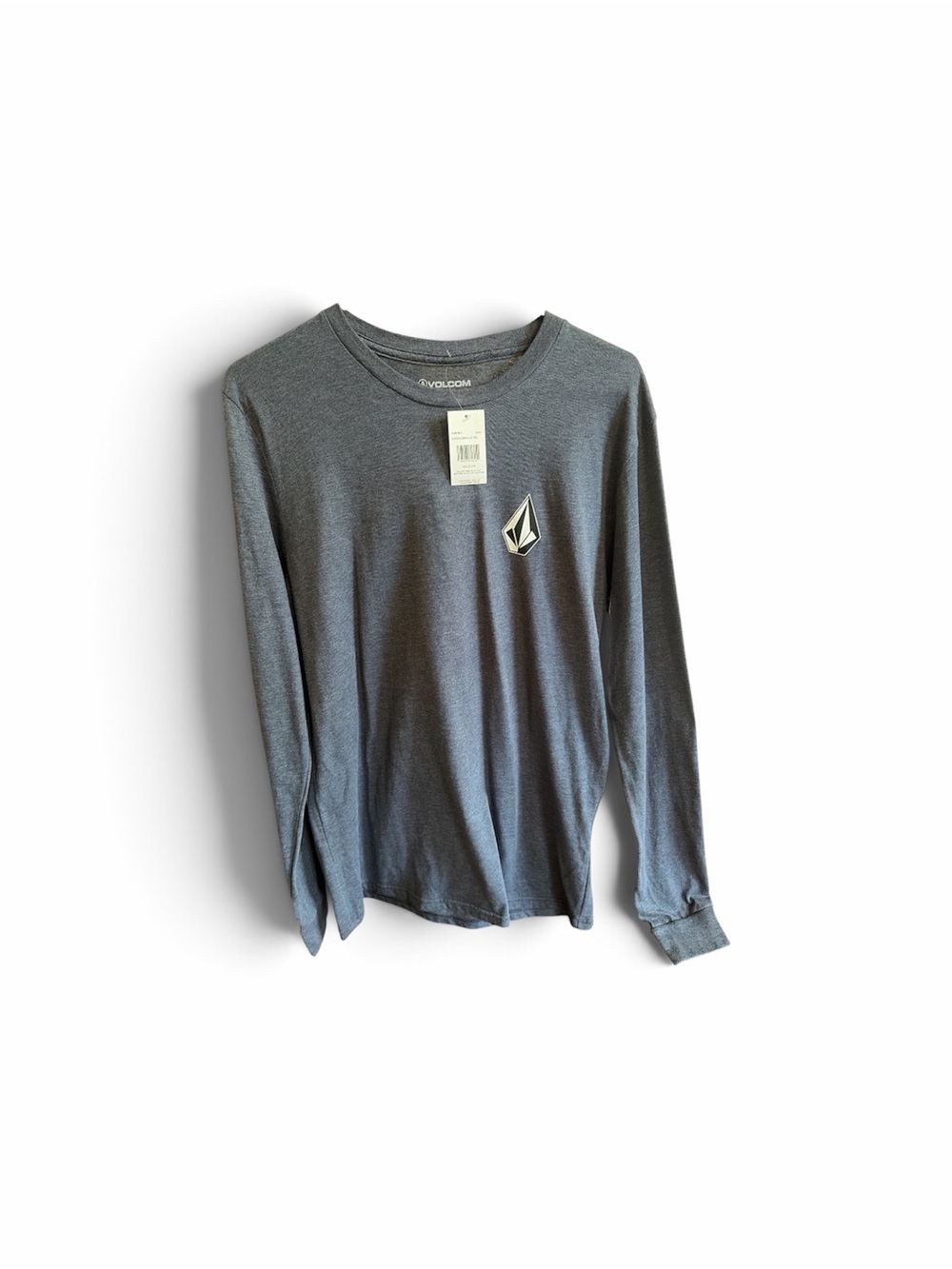 NWT Volcom Men's Long Sleeve Crew Tee — Navy with Logo